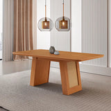 Mesa de Jantar Carolina Tampo Mdf Canto Copo Moderna