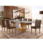 Conjunto Mesa de Jantar 6 Cadeiras Tampo MDF Retangular Rufato Alvorada Londrina