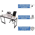 Mesa Em L Estilo Industrial Escrivaninha De Canto Escritório Estudo