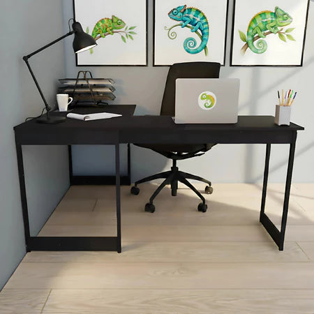Mesa Em L Estilo Industrial Escrivaninha De Canto Escritório Estudo