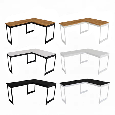 Mesa Em L Estilo Industrial Escrivaninha De Canto Escritório Estudo