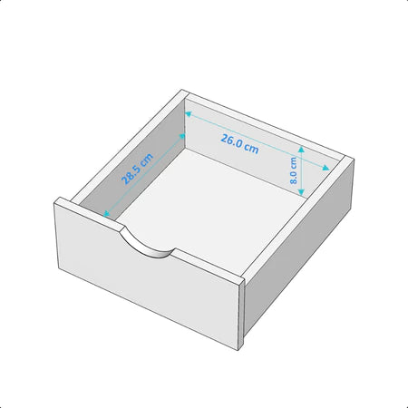 Mesa de Cabeceira Estilo Retrô com 1 Gaveta e 1 Nicho Design Moderno Quarto
