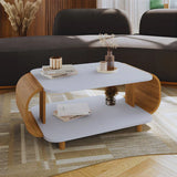 Mesa de Centro Sala Floripa Moderna Pés Madeira Maciça