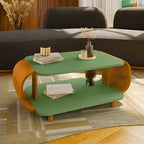 Mesa de Centro Sala Floripa Moderna Pés Madeira Maciça