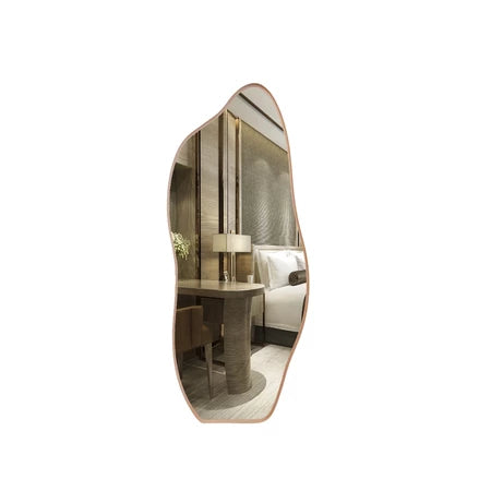 Espelho Orgânico Flame Moldura em Aluminio Corpo Inteiro Grande
