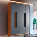 Guarda Roupa Solteiro 4 Portas e 2 Gavetas Mdf Moderna