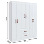 Guarda-Roupa de Solteiro 6 Portas 2 Gavetas