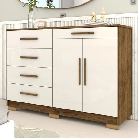Cômoda Tailândia 2 Portas 5 Gavetas