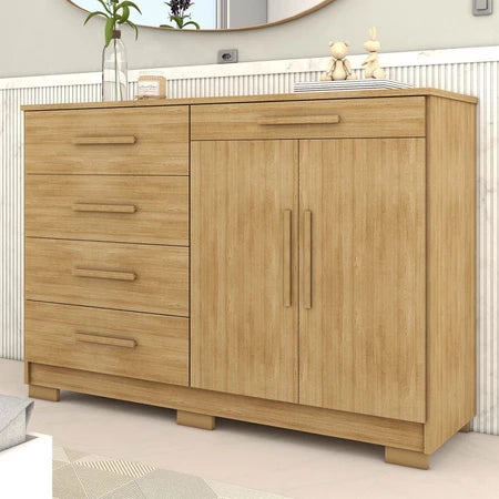 Cômoda Tailândia 2 Portas 5 Gavetas