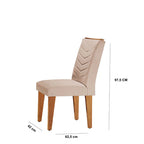 Conjunto Mesa de Jantar 6 Cadeiras Tampo MDF Retangular Rufato Alvorada Londrina