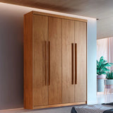 Guarda Roupa Solteiro 4 Portas e 2 Gavetas Mdf Moderna