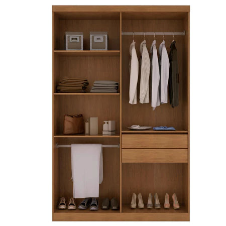 Guarda Roupa Solteiro 4 Portas e 2 Gavetas Mdf Moderna