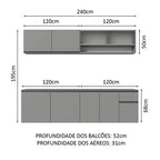 Armário de Cozinha Completa Suspenso Nice