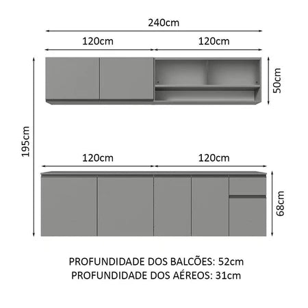 Armário de Cozinha Completa Suspenso Nice