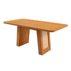 Mesa de Jantar Carolina Tampo Mdf Canto Copo Moderna