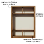 Guarda-Roupa Solteiro 2 Portas de Correr