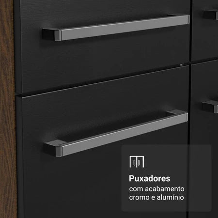 Armário de Cozinha Completa  Rustic Preto