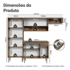 Armário de Cozinha Completa  Rustic Preto