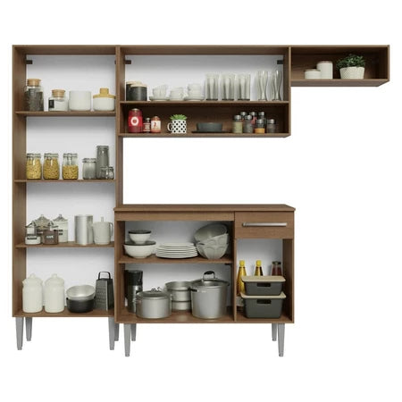 Armário de Cozinha Completa  Rustic Preto