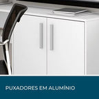 Escrivaninha Mesa Escritório em L 2 Gavetas 3 Portas Office