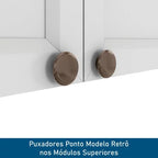 Cozinha Completa 4 Peças 10 Portas 2 Gavetas 1 Nicho para Forno Branco