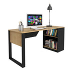 Escrivaninha Mesa Escritório 160cm Amêndoa Preto