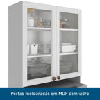 Cozinha Completa 4 Peças 10 Portas 2 Gavetas 1 Nicho para Forno Branco