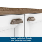 Cozinha Completa 4 Peças 10 Portas 2 Gavetas 1 Nicho para Forno Branco