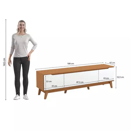Rack Kappesberg 3 Portas Canela/Branco